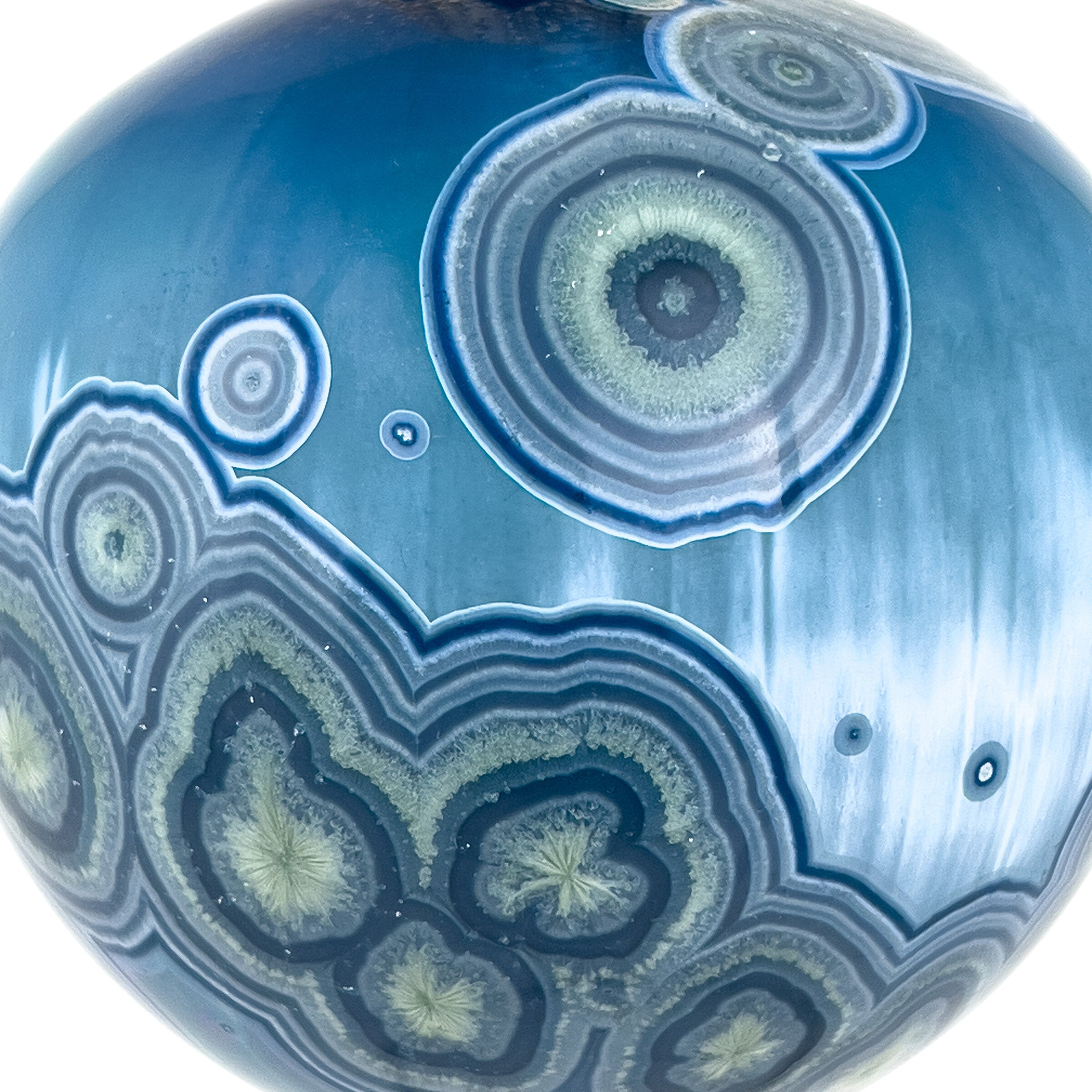 Crystalline Bauble Ornament, Morning Blue