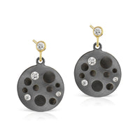 Mini Hollow Coin Drop Earrings