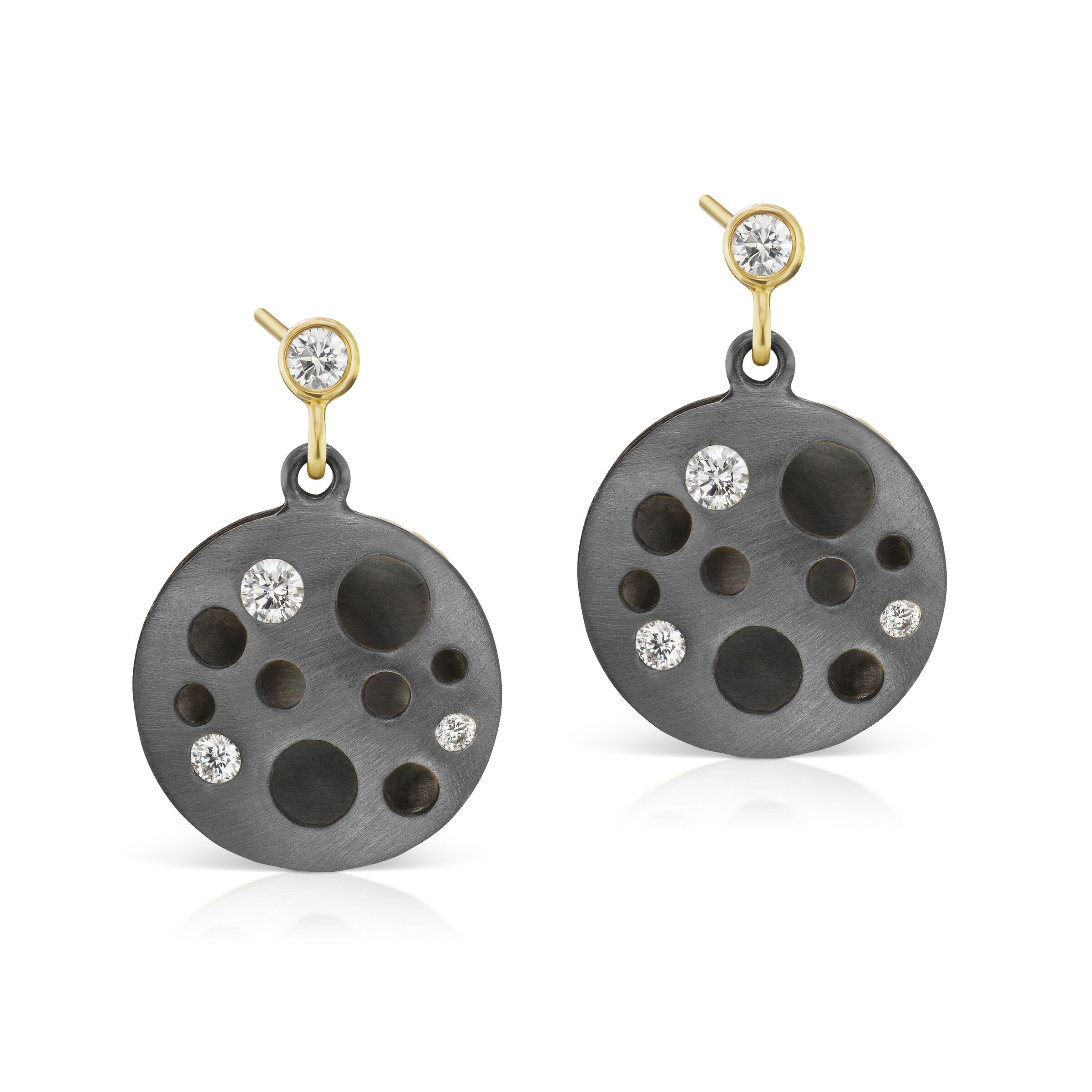 Mini Hollow Coin Drop Earrings