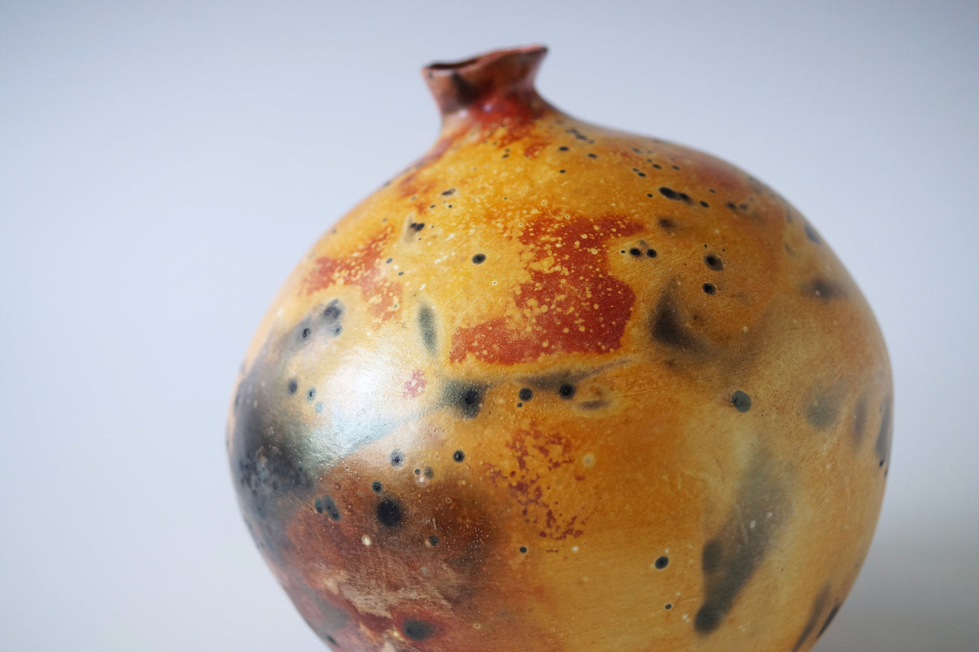 Sunflare Moon Porcelain Raku Jar