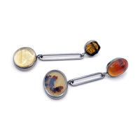 Sepia Stone Mix Earrings
