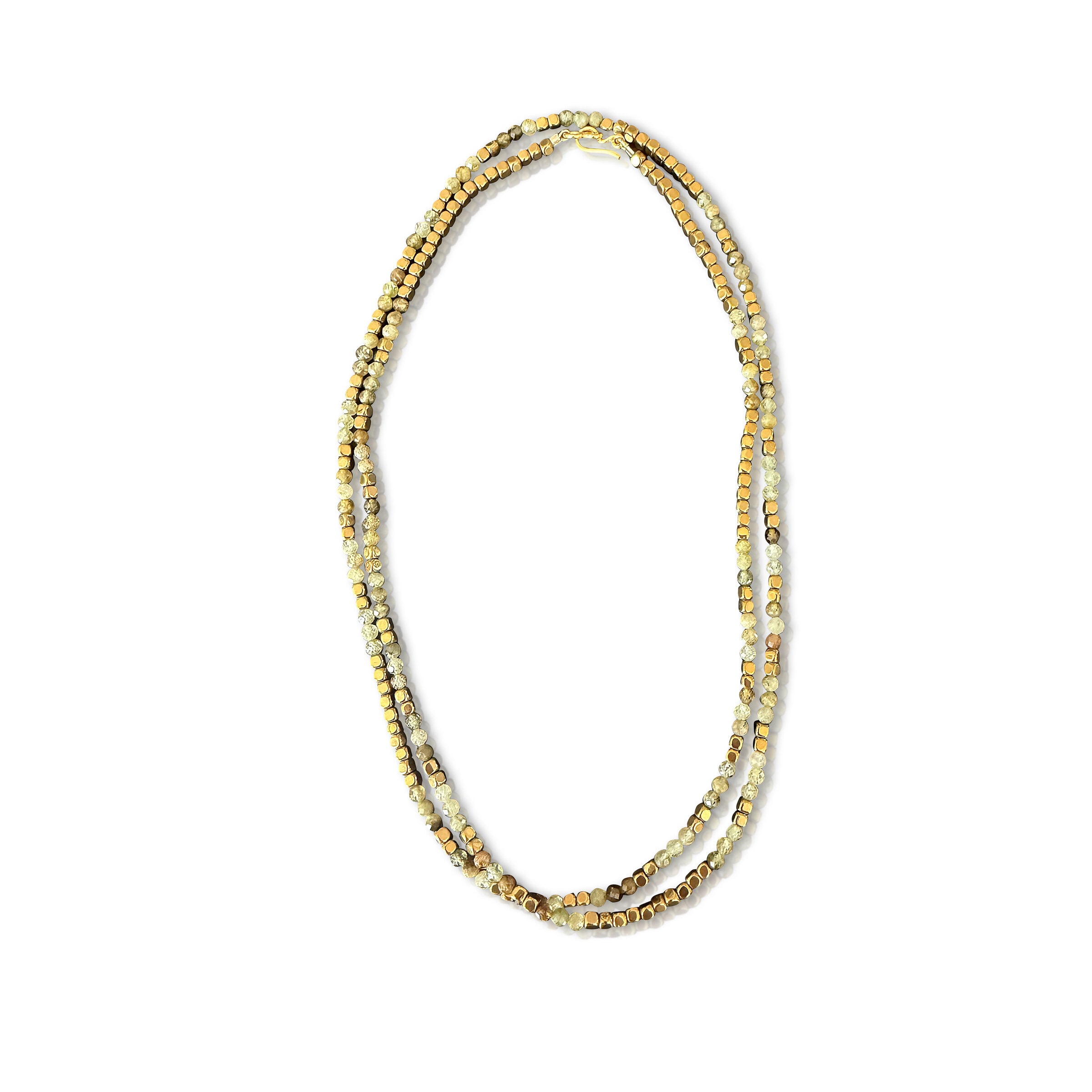 Green Garnet & Hematite Necklace
