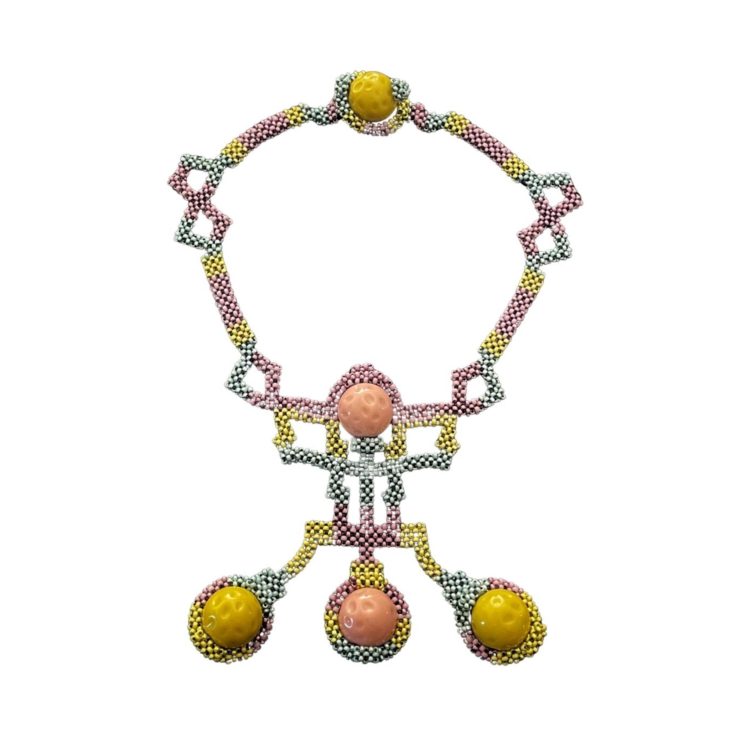 Bird of Fire Beaded Necklace