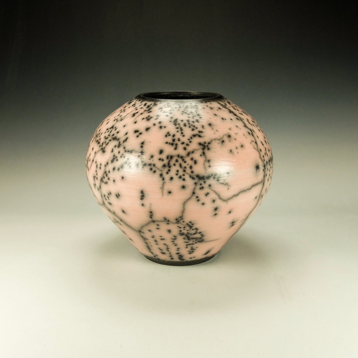 Round Rose Raku Pottery