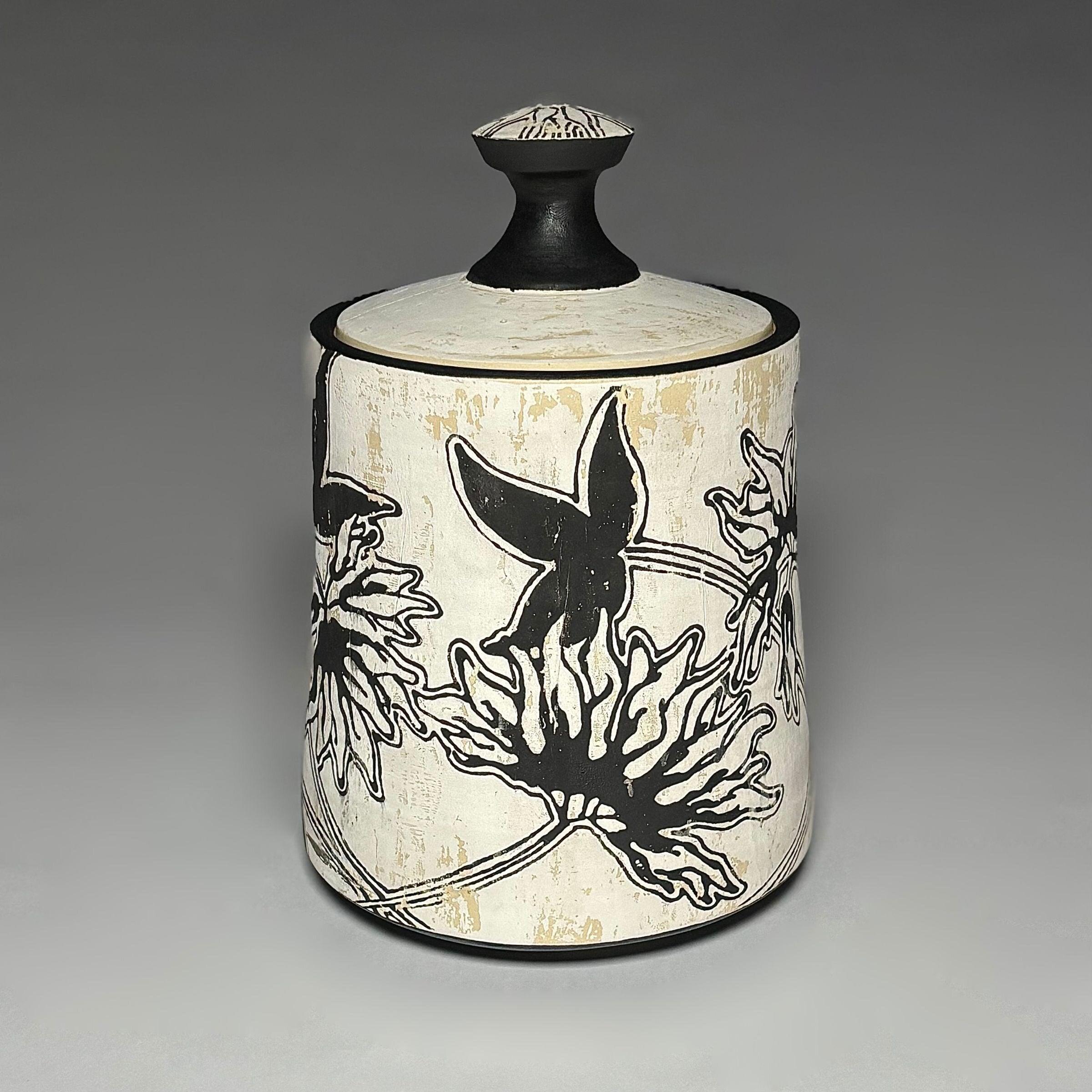 Floral Print Lidded Jar