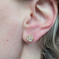 White Sapphire Cirrus Inverted Stud Earrings