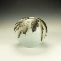 Blue Horsehair Raku Pottery