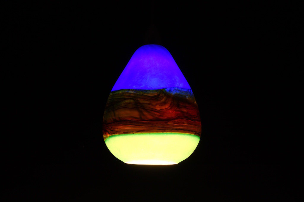 lit in a dark room