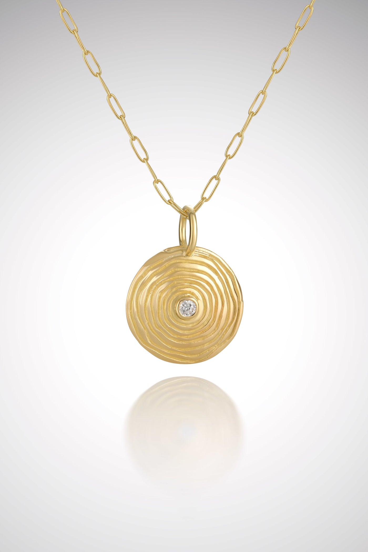 Spiral Diamond Pendant Necklace