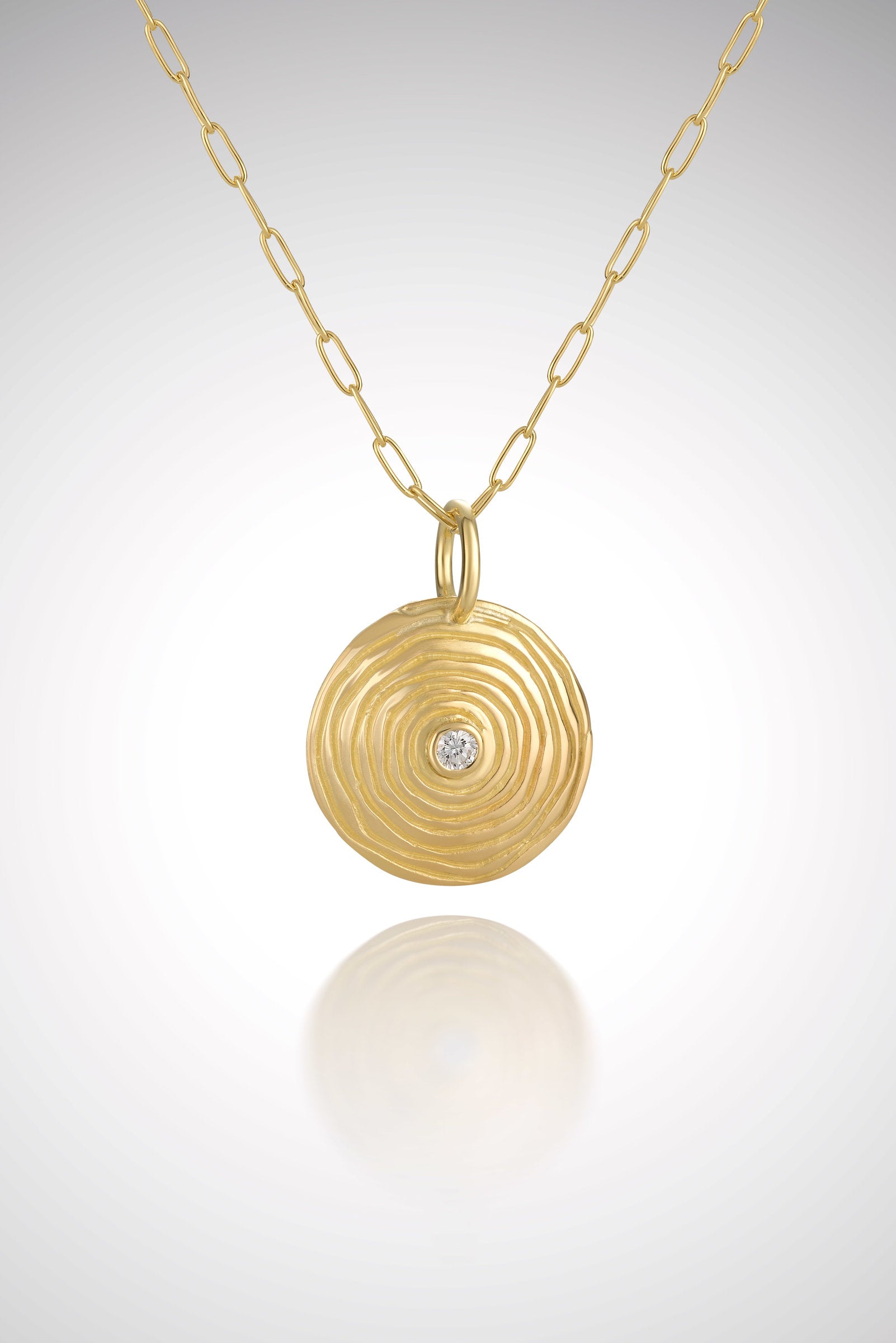 Spiral Diamond Pendant Necklace