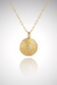 Spiral Diamond Pendant Necklace