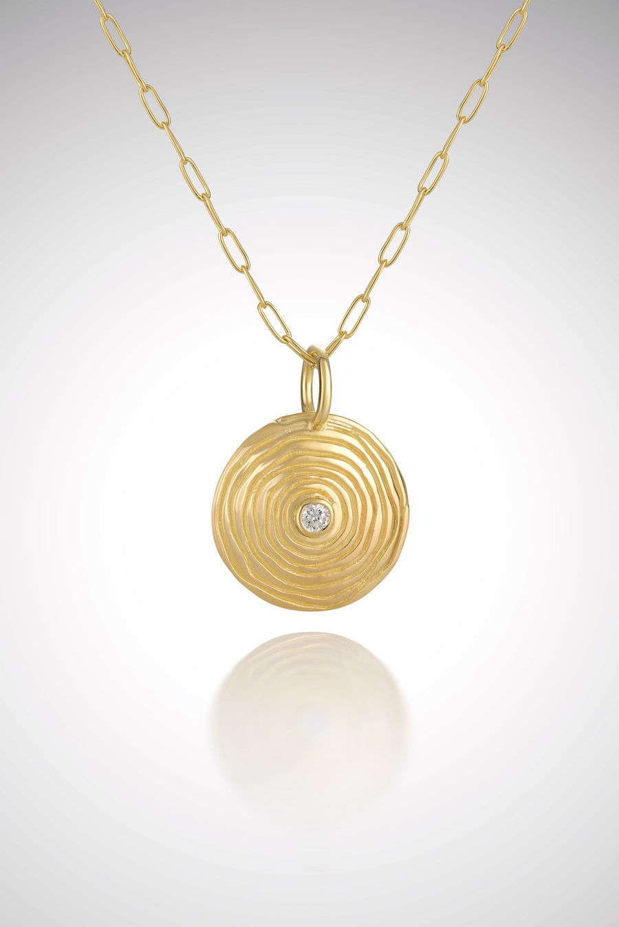 Spiral Diamond Pendant Necklace