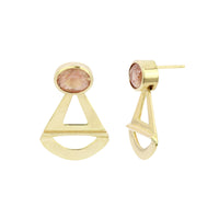 Erato Earrings with Oregon Sunstones