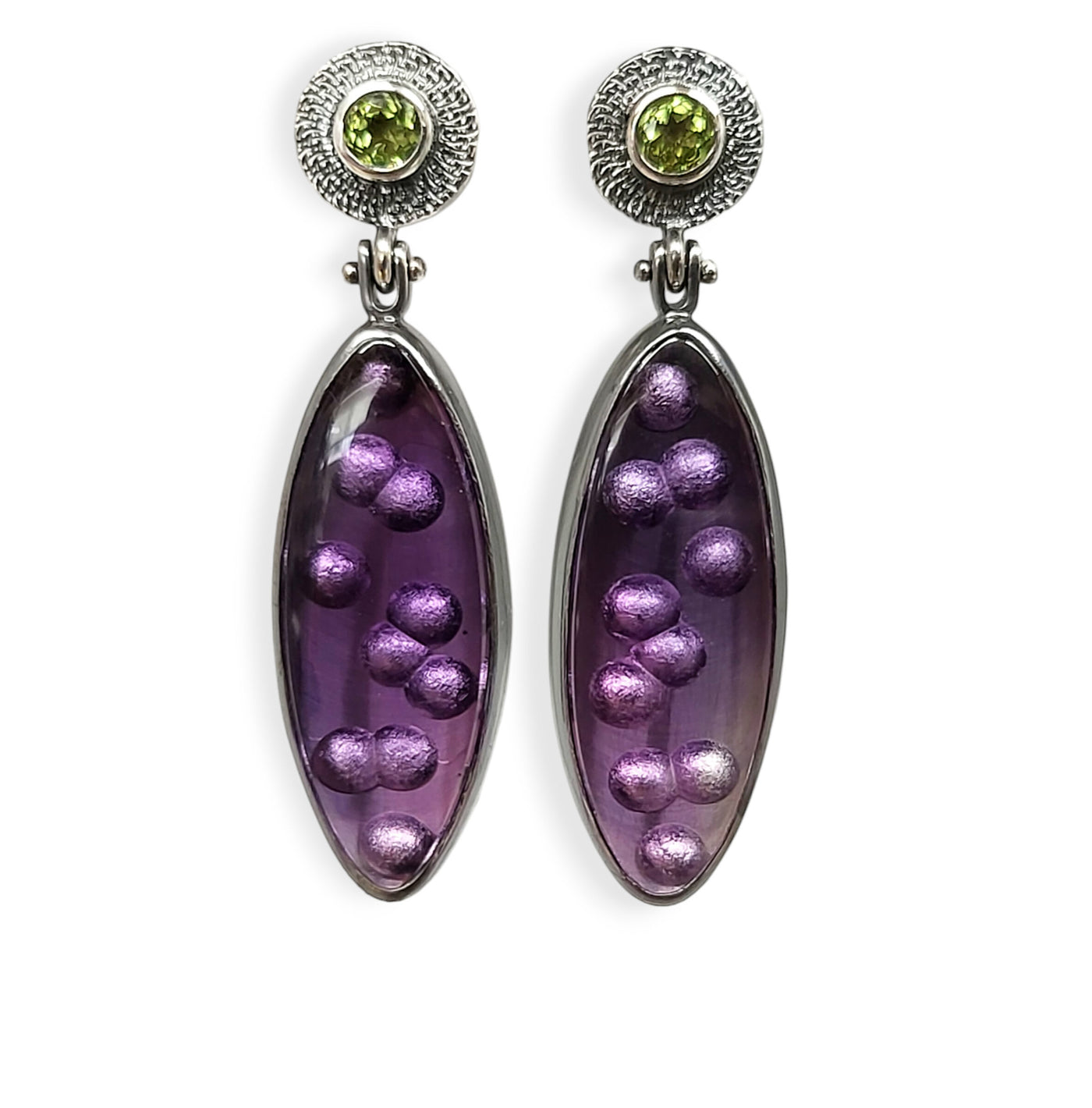 Amethyst Peridot Earrings
