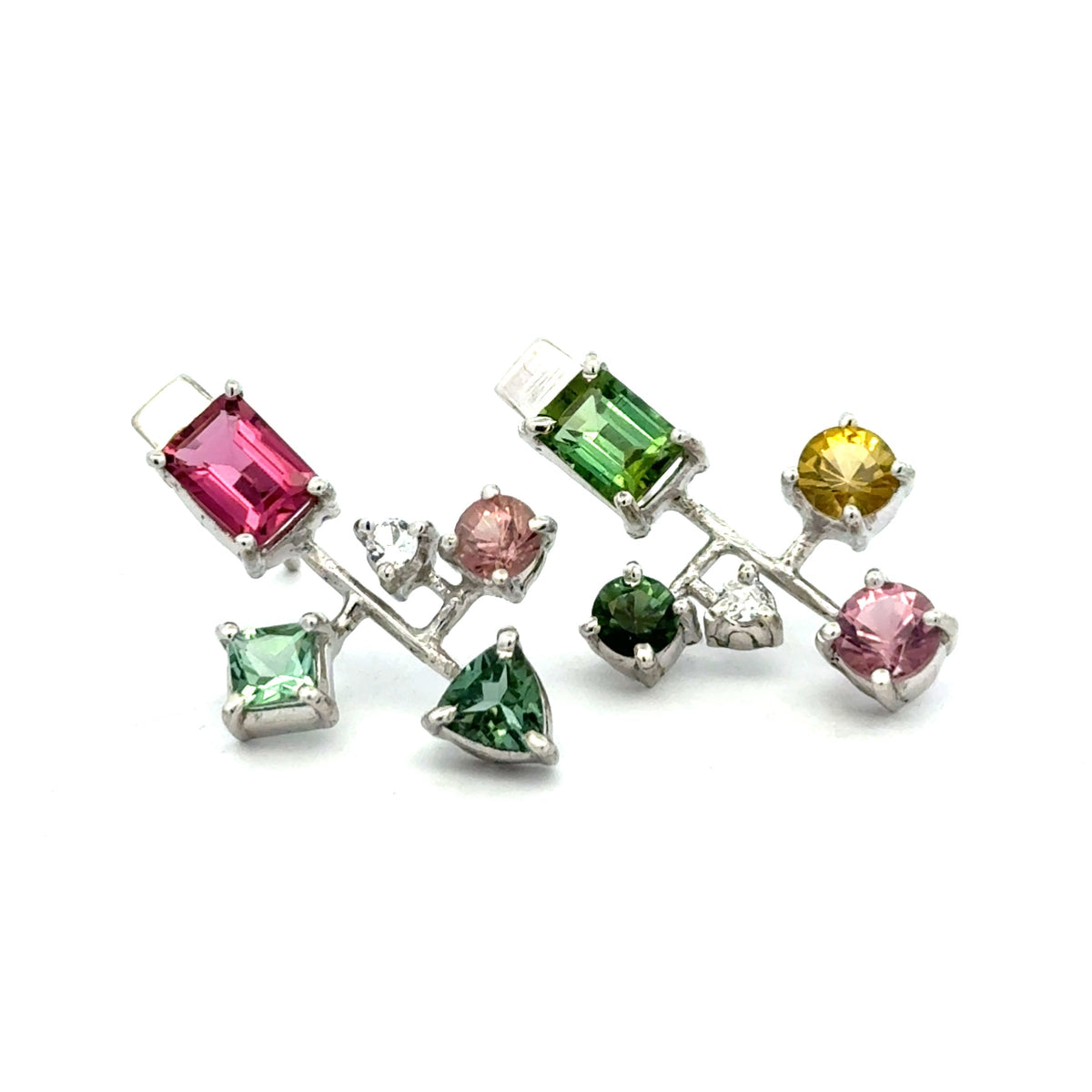 Asymmetrical Tourmaline Earrings