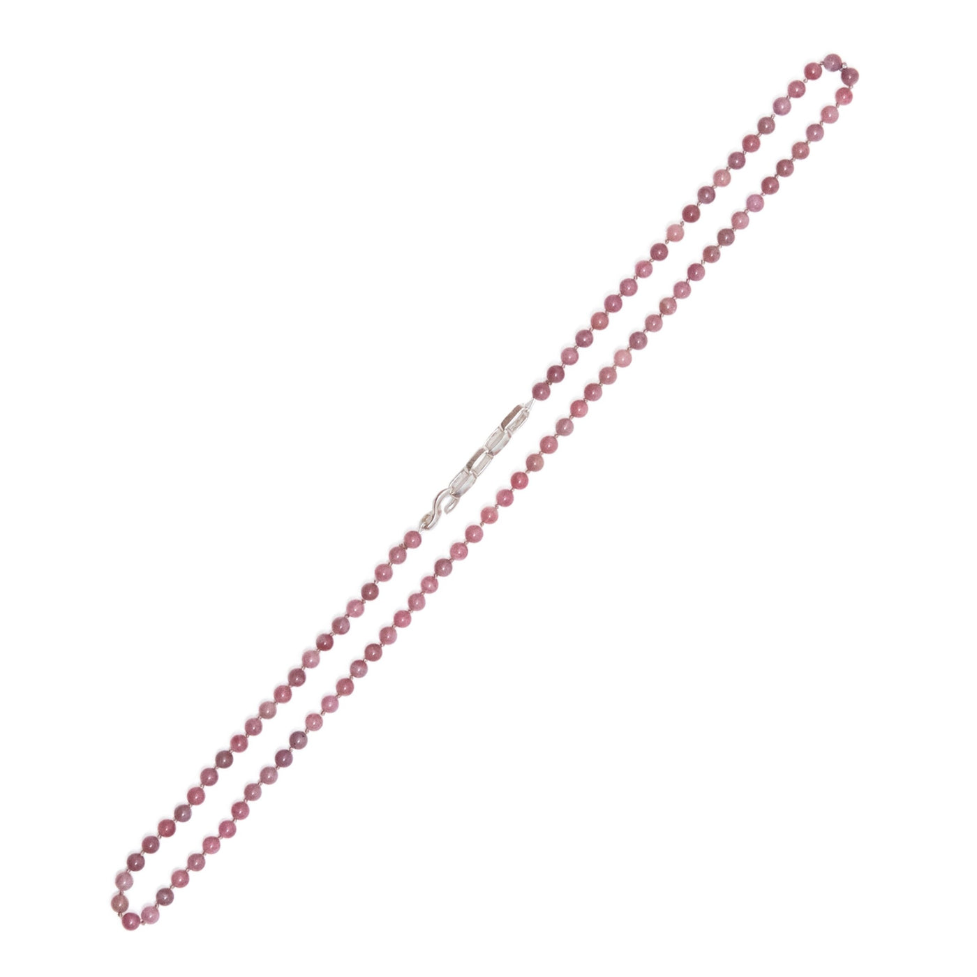 Rose Quartz & Greta Link Necklace