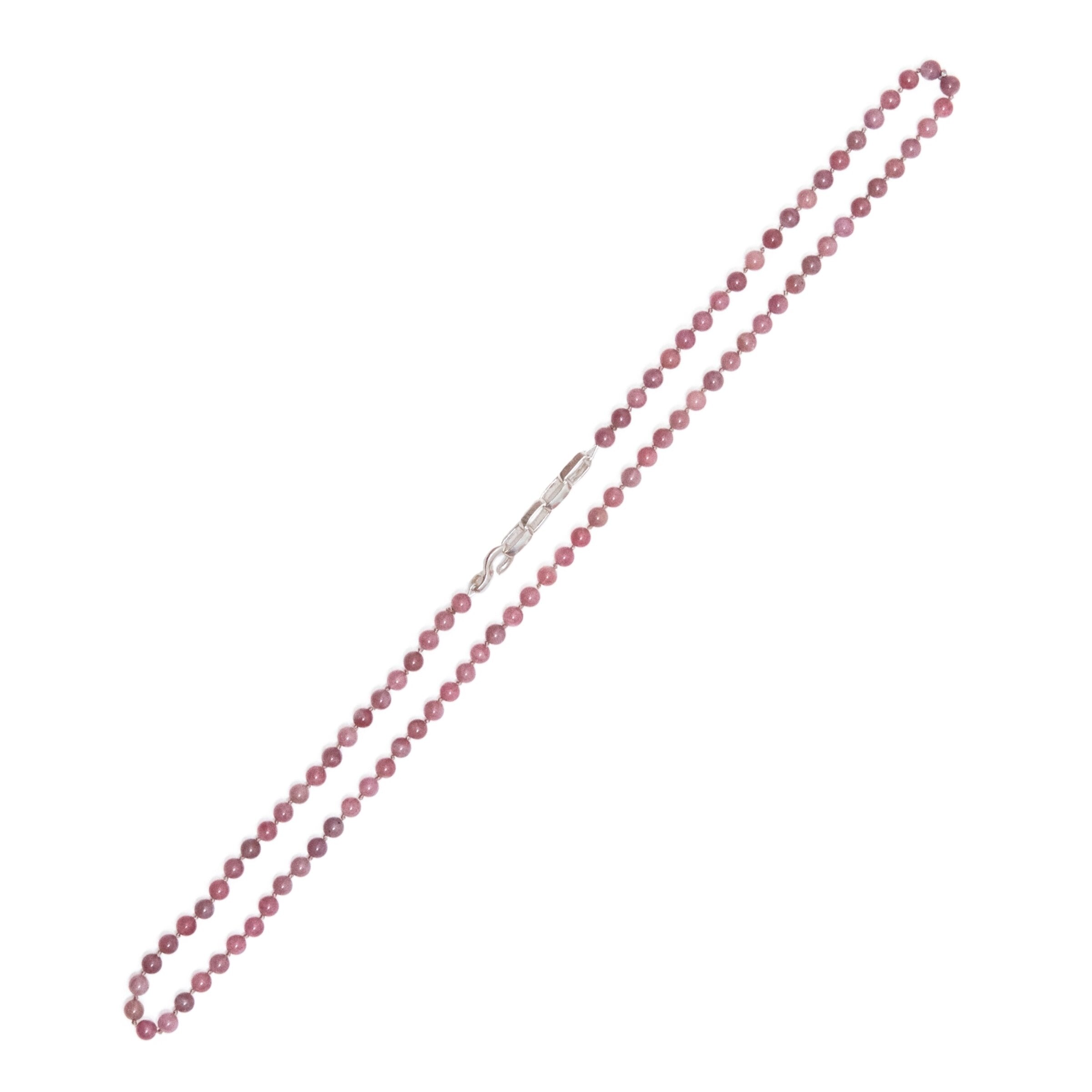 Rose Quartz & Greta Link Necklace
