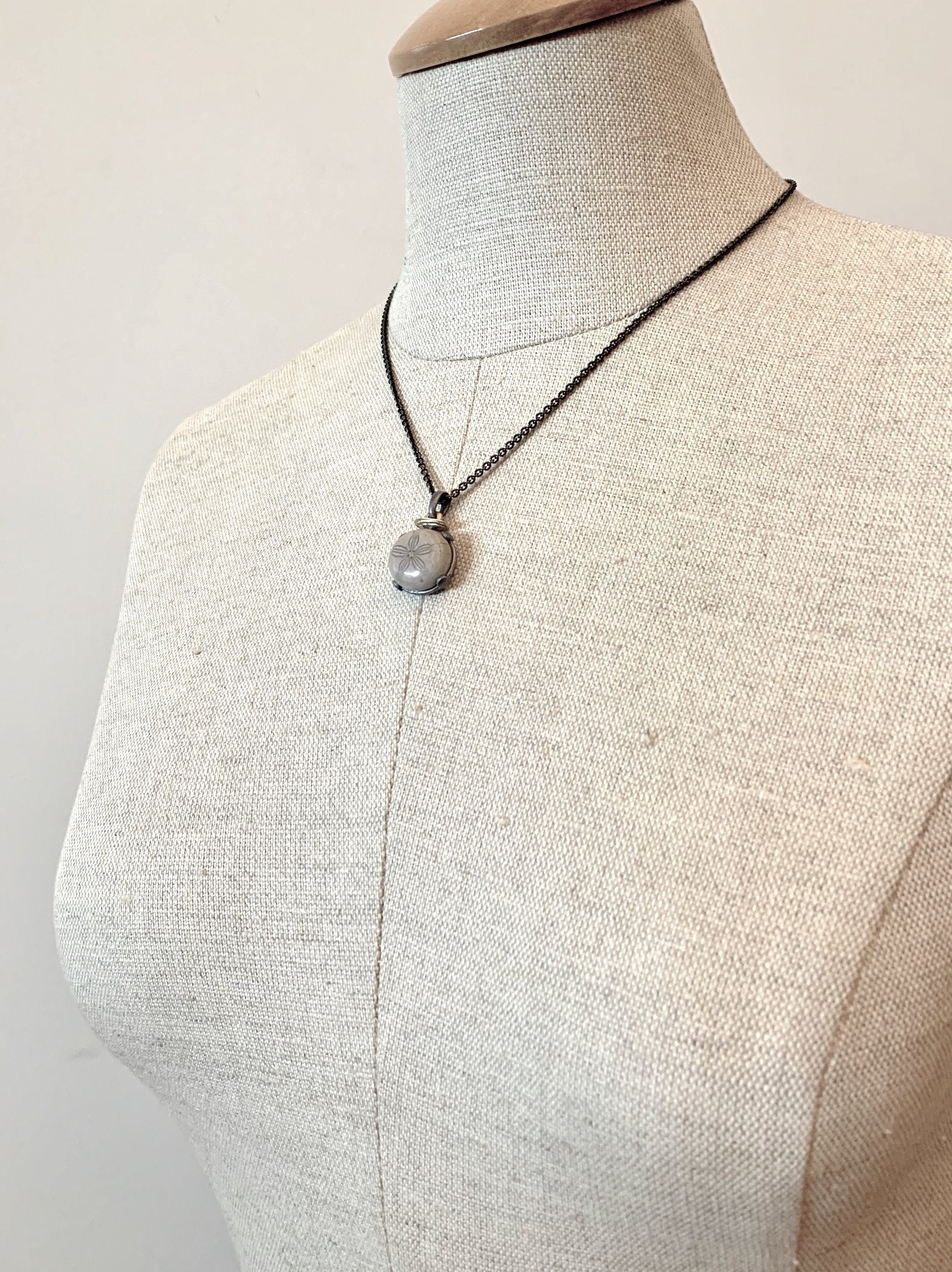 Fossilized Sand Dollar Pendant