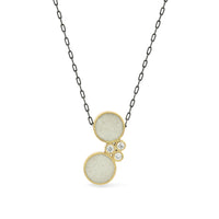 14k Yellow Gold with White Concrete