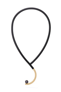 Apple wood Comma Necklace