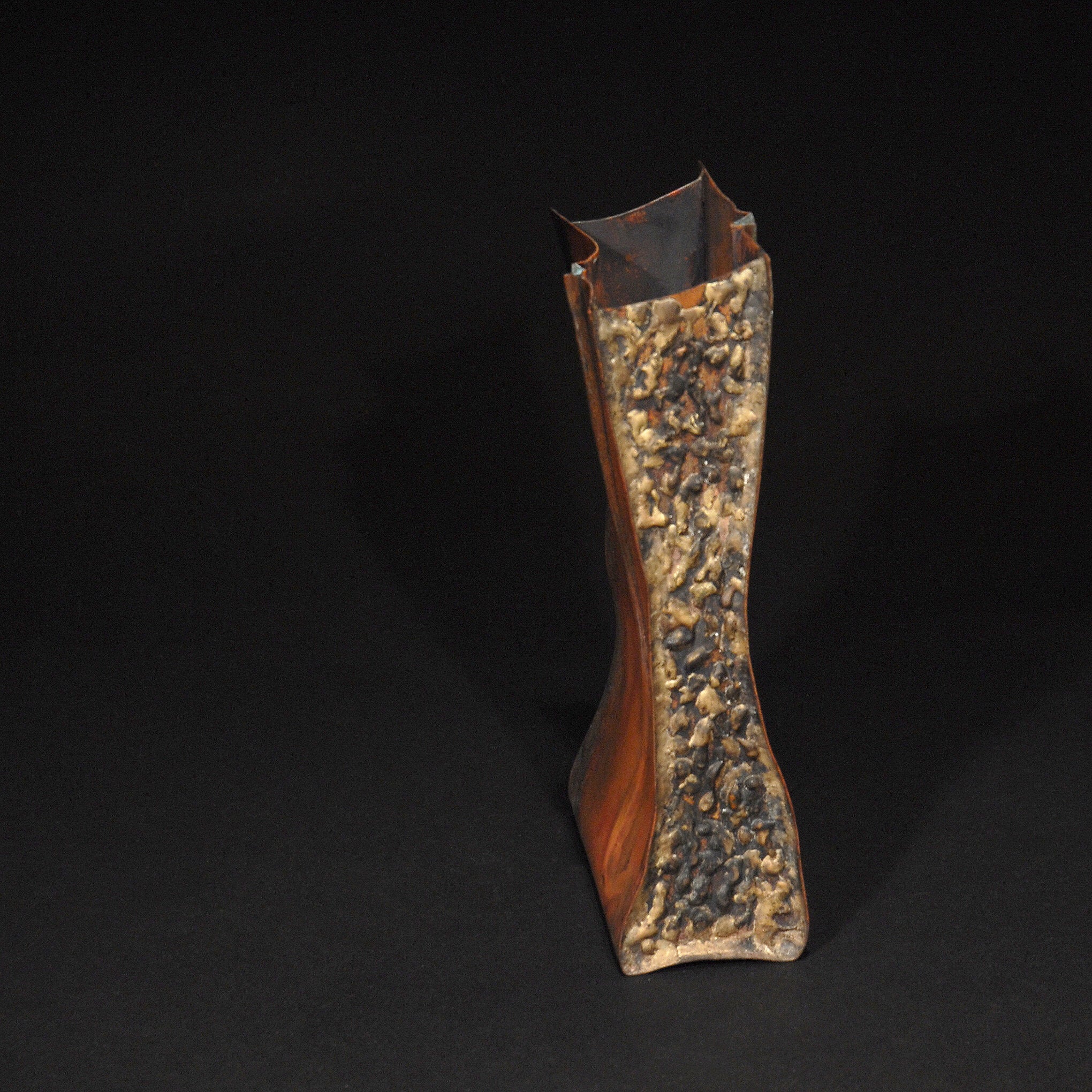 Plunkett Fold Copper Vase