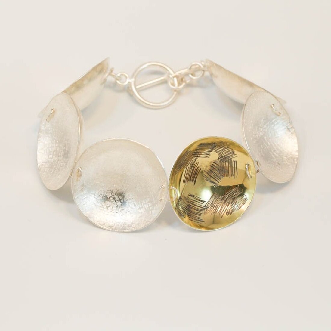 Textured Disc Bracelet