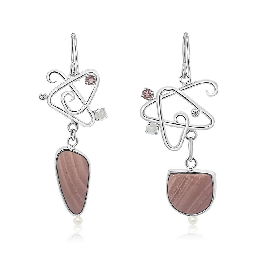 Pink Opal Earrings