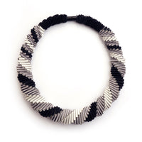 19"L, Silver, White, & Black