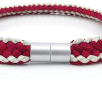 Bright Silver and Cherry Red Necklace