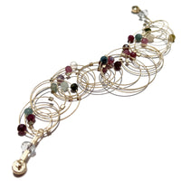 Tourmaline on Gold Cable with Gold Hardware