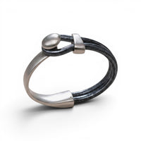 Silver Lasso Knob  Bracelet