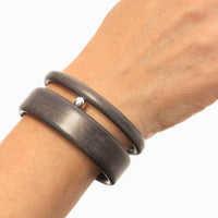 Horizon Cuff with Silver Beads 