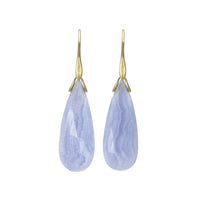 Blue Lace Agate Trapeze Earrings
