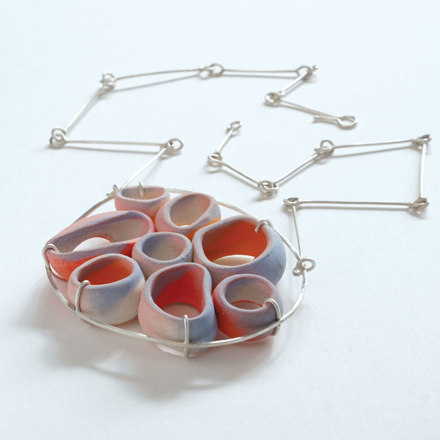 Blue & Peach Necklace