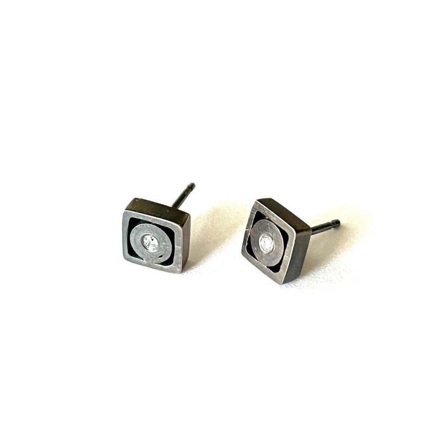 Square Diamond Earrings