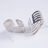 Grate Box Stud Earrings