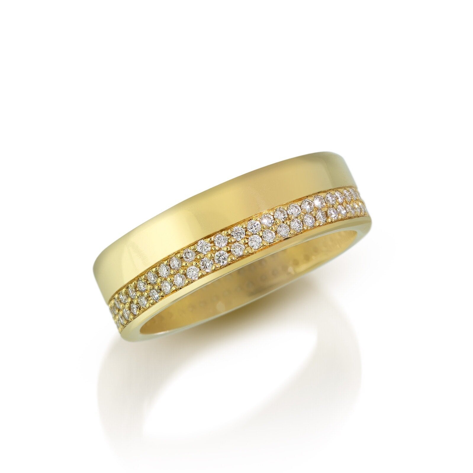 Pave Diamond Edge Band