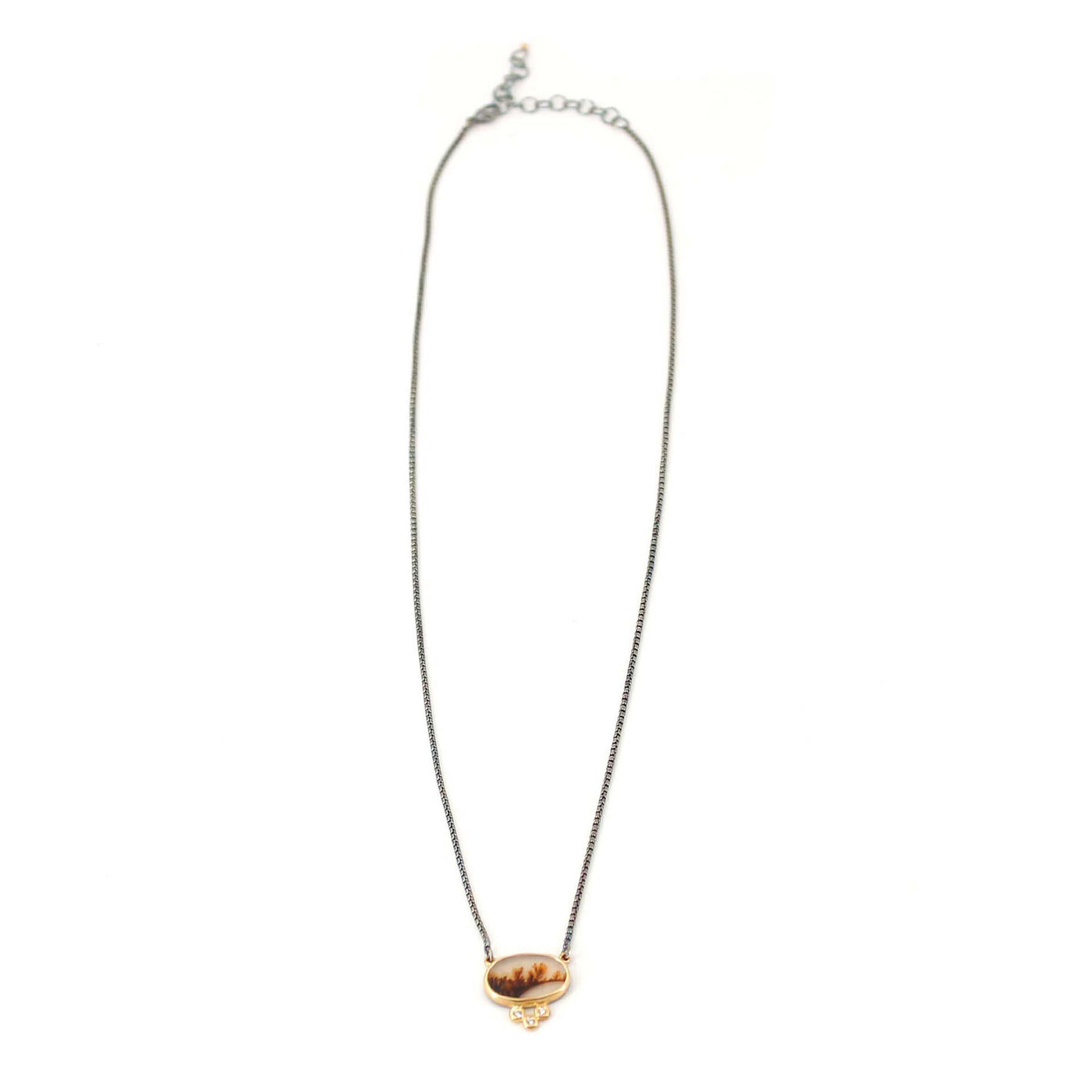 Agate & Diamond Necklace