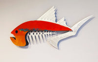 Red Orange Fire Big Fin with Gulf Stream Stripe