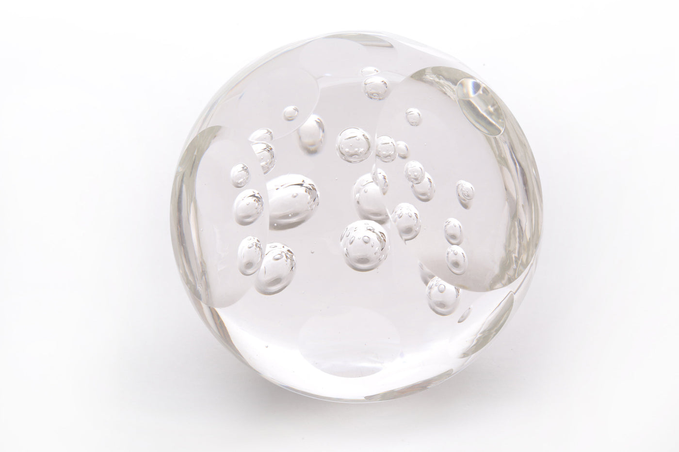Clear Paperweight with Bubbles