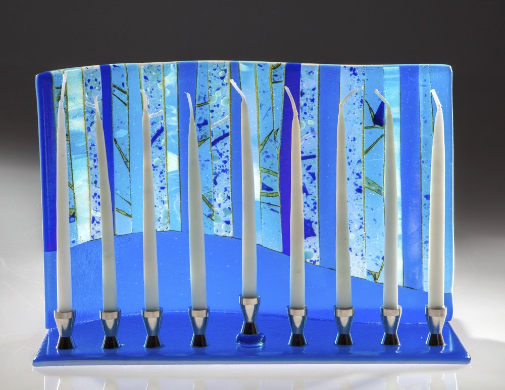 Blue Forest Menorah