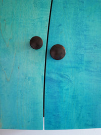 Blue Liquor Cabinet