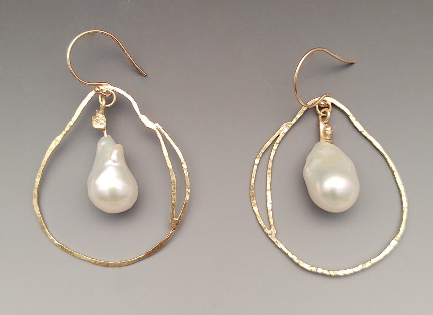 Moon on Snow Earrings