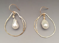 Moon on Snow Earrings