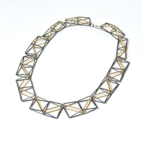 Double Square Links Necklace