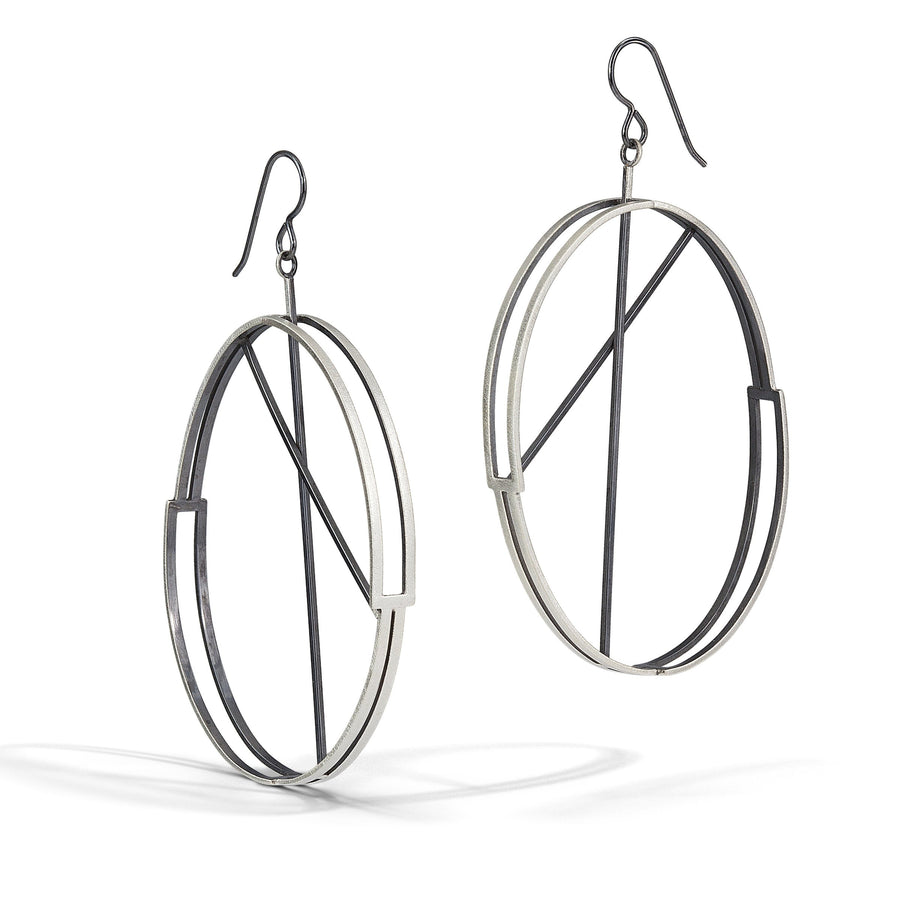 Bright Silver with Oxidized Bars