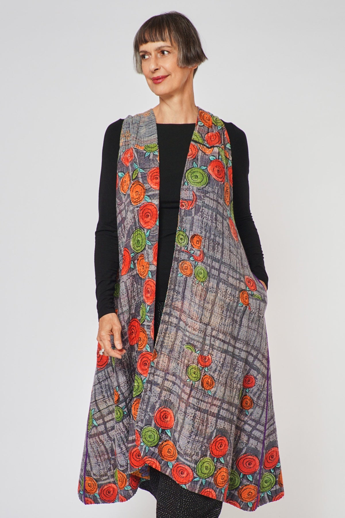 Back Pleated Maxi Vest #2