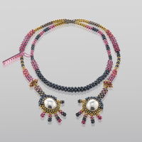 Silver & Pink Tiny Hands Lariat