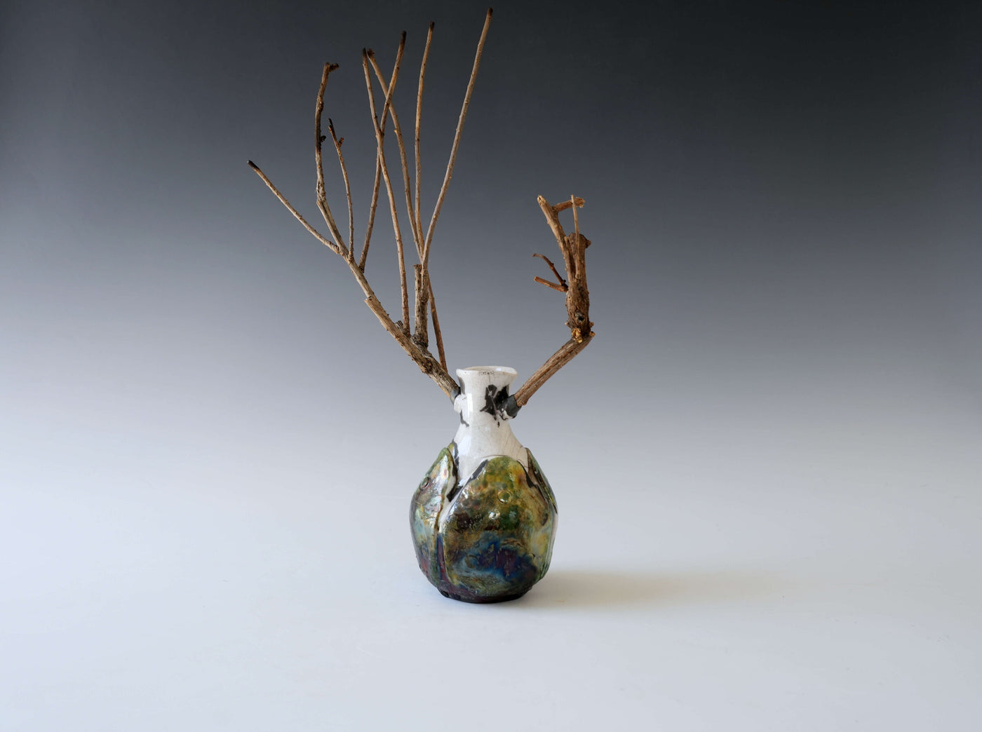 Moss Crawler Magic Forest Porcelain Vessel