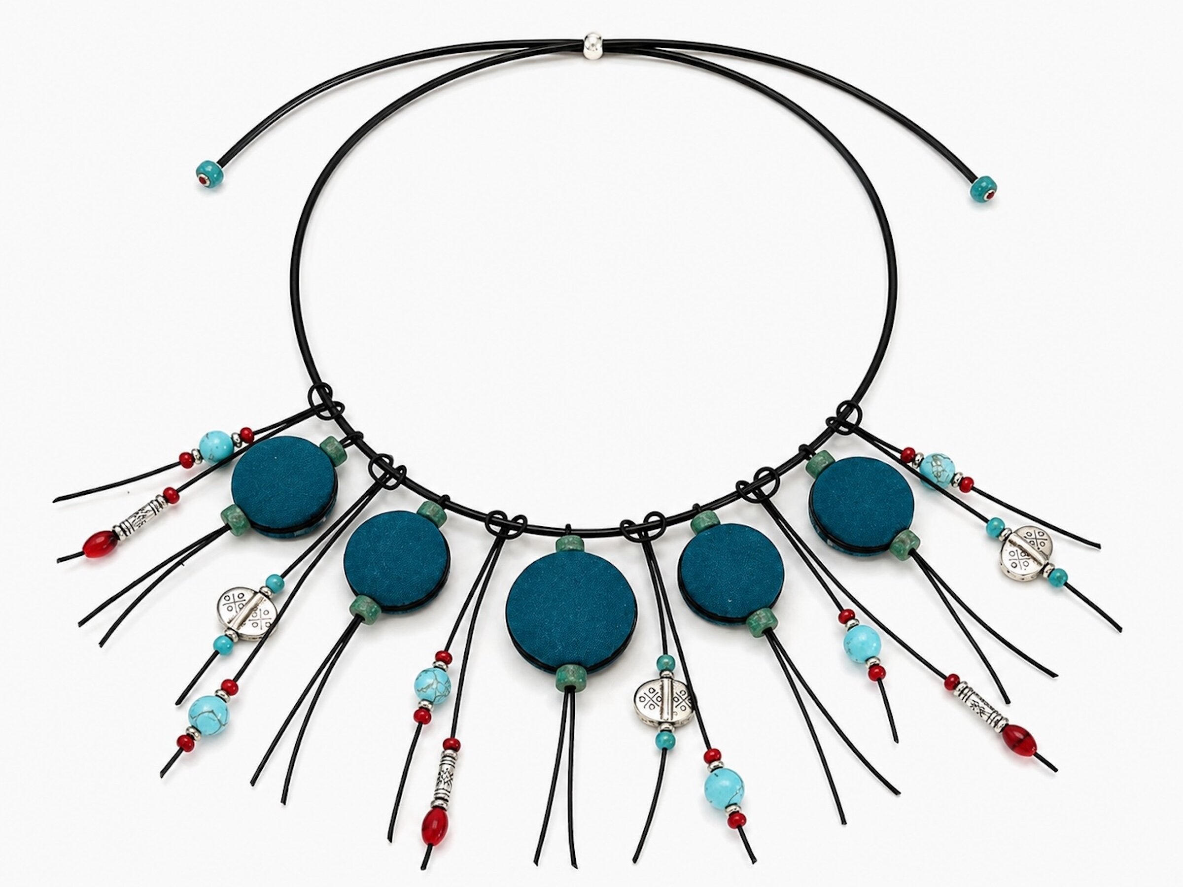 Southwestern Reversible Textile Necklace